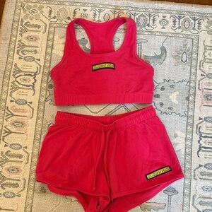 Kylie Jenner Sports Shorts and Top Set